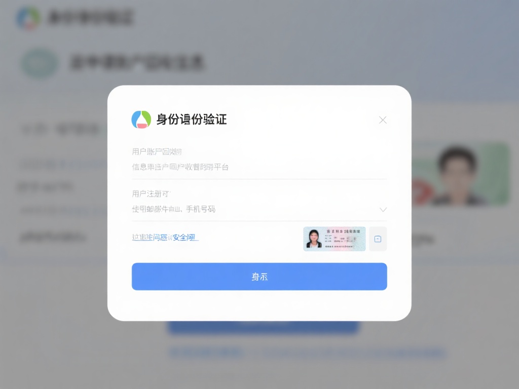 提交身份验证信息
在申请账户回收时，平台通常会要